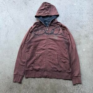 Early 2000s O'Neill Faded Spellout Thermal Lined Zip Up Hoodie Surf Skate Hawaii